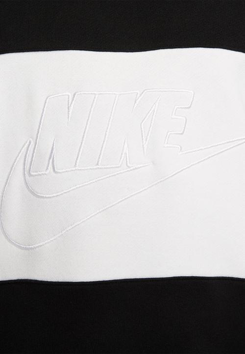 Nike - Nike club+ ft color-blocked crew - black 