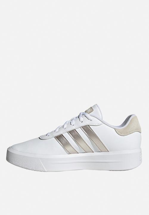 adidas Originals - Court platform - ftwr white/champagne met./alumina