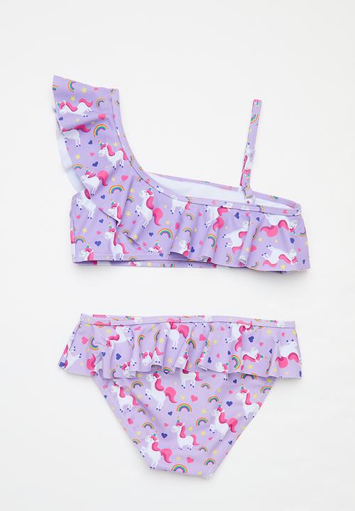 Pop Candy - 2 Piece printed swim set - lilac unicorn