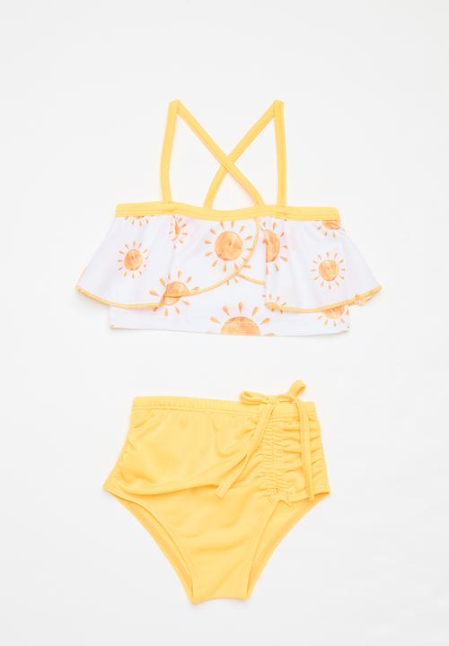 Pop Candy - 2 Piece bikini set - yellow & white