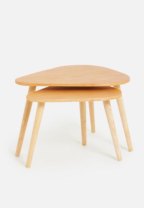 Sixth Floor - Olivia organic nested tables set of 2 - natural