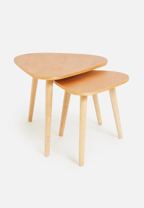 Sixth Floor - Olivia organic nested tables set of 2 - natural