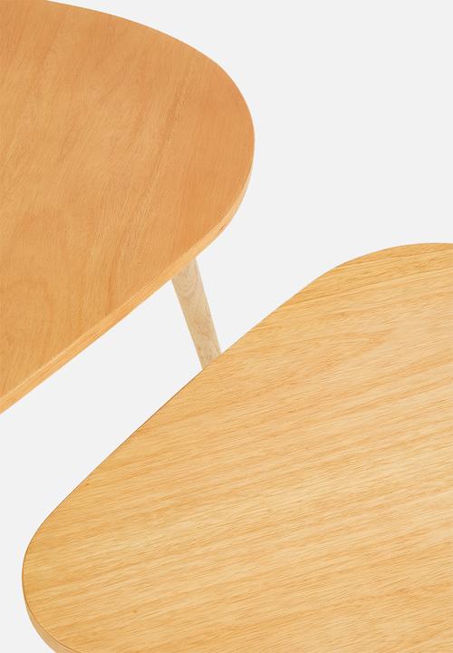 Sixth Floor - Olivia organic nested tables set of 2 - natural