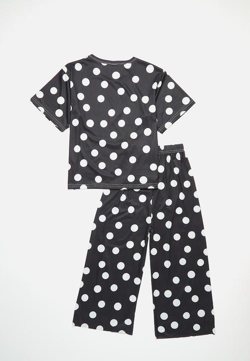 Pop Candy - Polka dot pj set - black & white