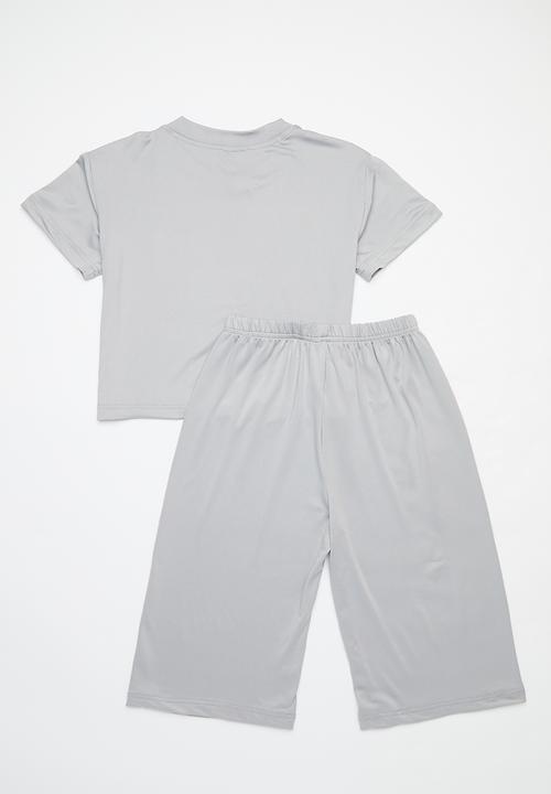 Pop Candy - Cropped top and pants set - grey