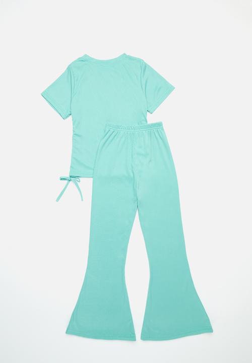 Pop Candy - Ribbed top and pants set - blue