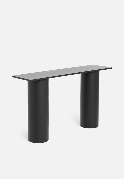 Sixth Floor - James column leg console - black