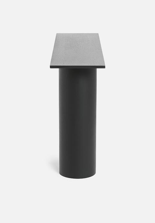 Sixth Floor - James column leg console - black