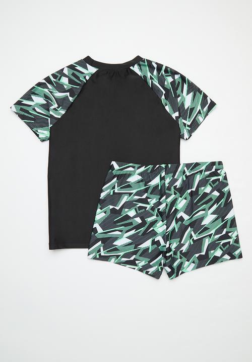 Pop Candy - 2 Piece swim set - green & black