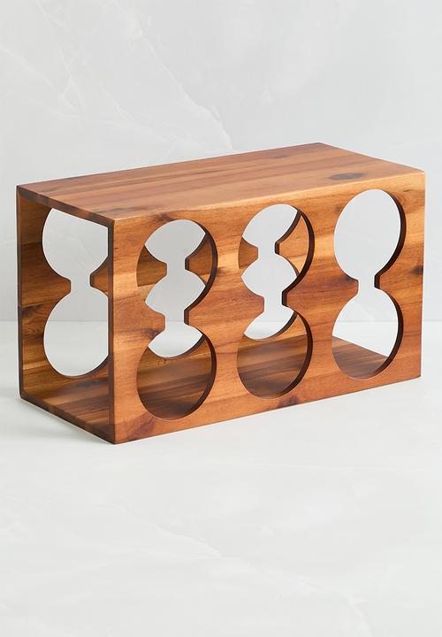 Sixth Floor - Vesper wooden wine rack - natural