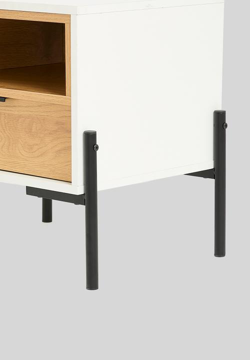 Sixth Floor - Blakely bedside table - white & natural
