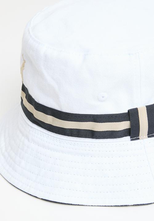 POLO - Monogram reversible bucket - white