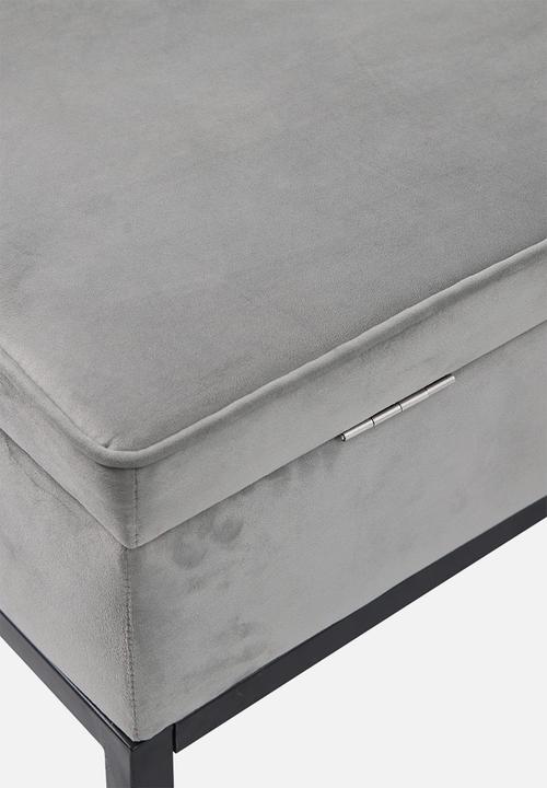 Sixth Floor - Milo storage ottoman - grey