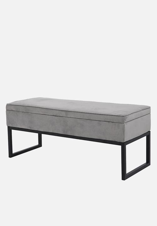 Sixth Floor - Milo storage ottoman - grey