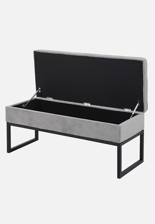 Sixth Floor - Milo storage ottoman - grey