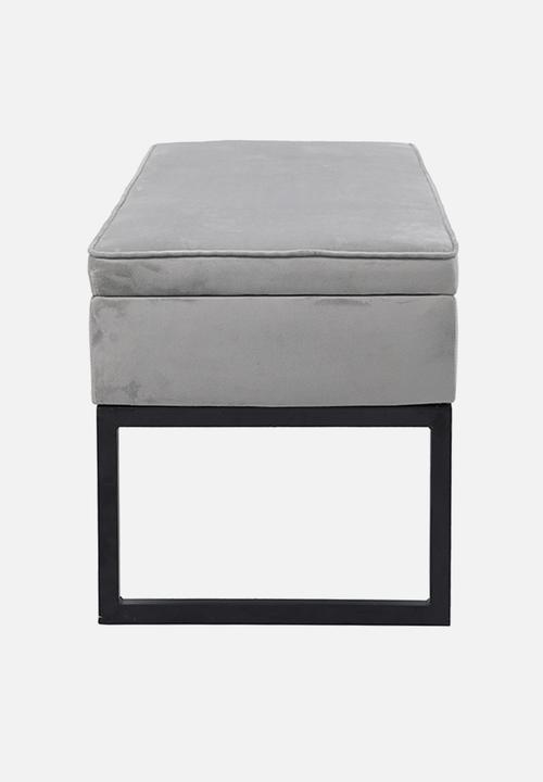Sixth Floor - Milo storage ottoman - grey