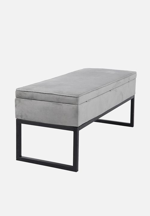 Sixth Floor - Milo storage ottoman - grey