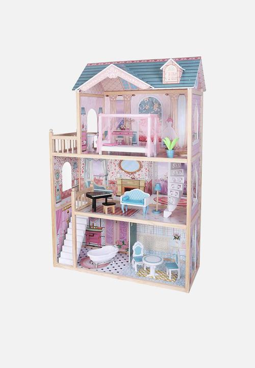 Greenbean Learning - Charlotte doll house & 11 accessories - pink
