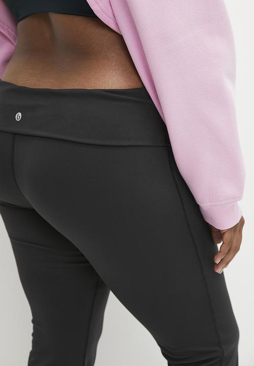 Cotton On - Plus Ultra Soft Fold Over Flare Tight - Black