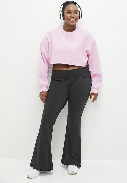 Cotton On - Plus Ultra Soft Fold Over Flare Tight - Black