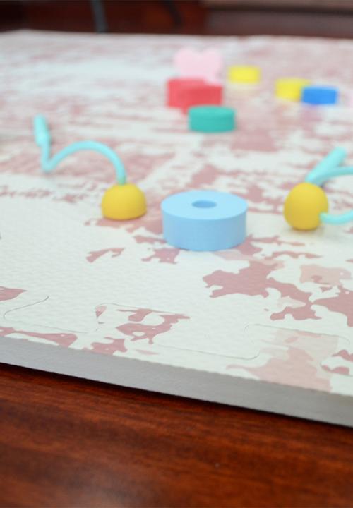 Ark Playmats - Cuddle Bug Playmat - Pink & White 