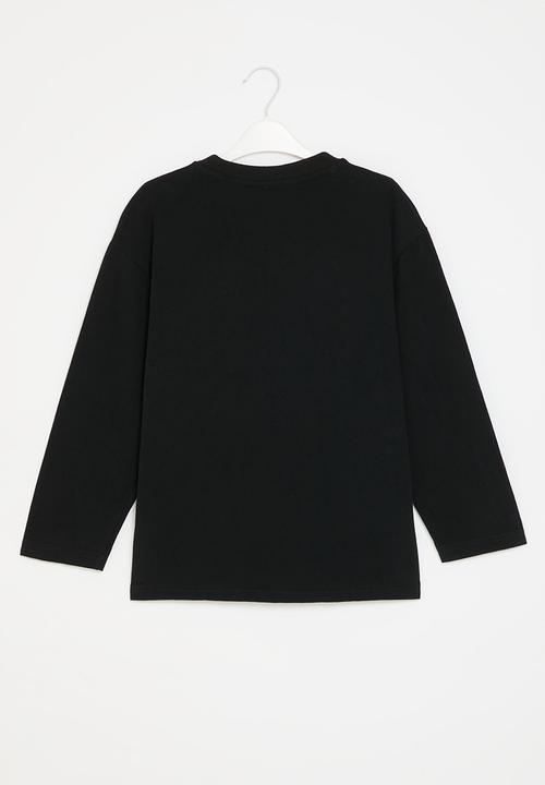 Pop Candy - Long sleeve pocket tee - black