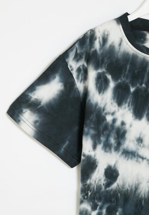 Pop Candy - Tie dye short sleeve tee - black & white