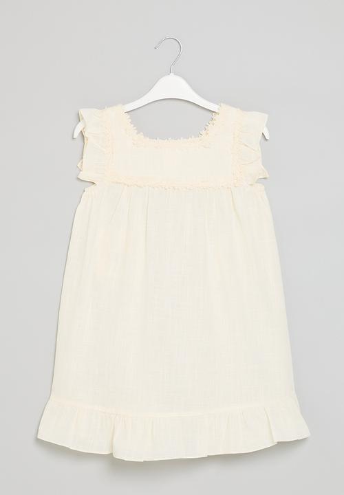 Pop Candy - Ruffle detail dress - white 