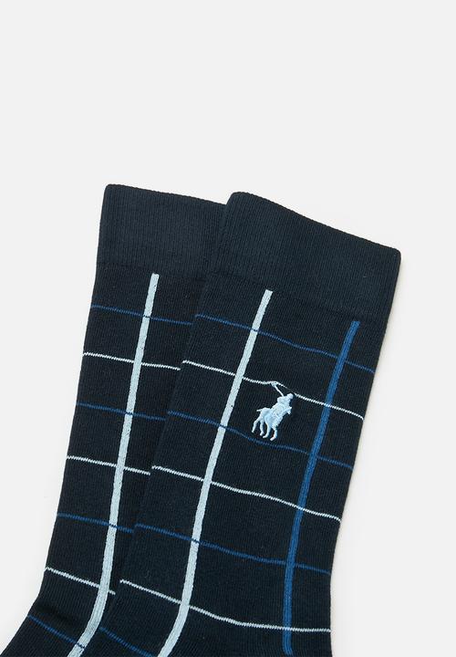 POLO - Grid sock - navy