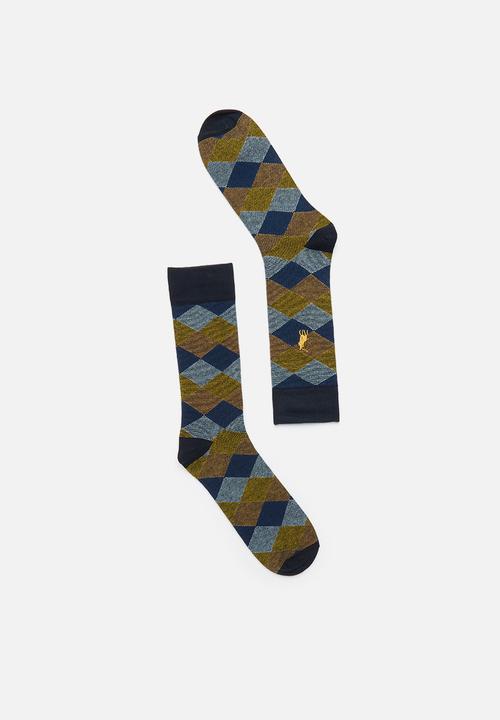 POLO - Argyle anklets - multi