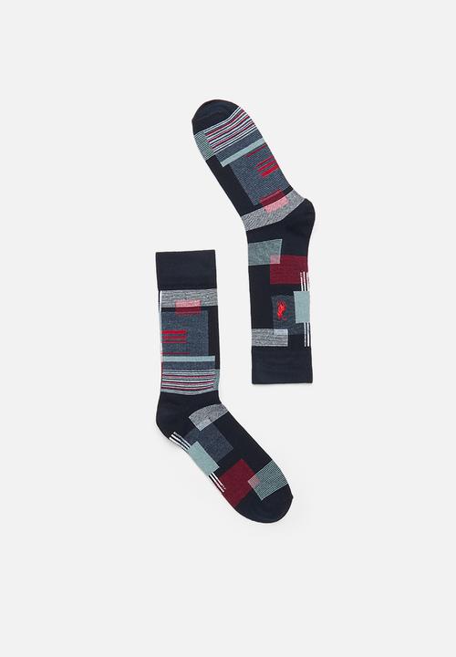 POLO - Multi Stripe Socks - Navy