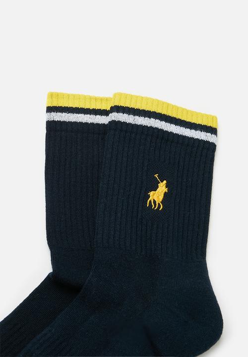 POLO - Tennis sock - navy & yellow