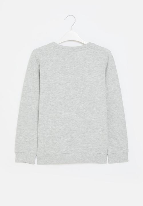 GUESS - Long sleeve fleece core - light heather grey