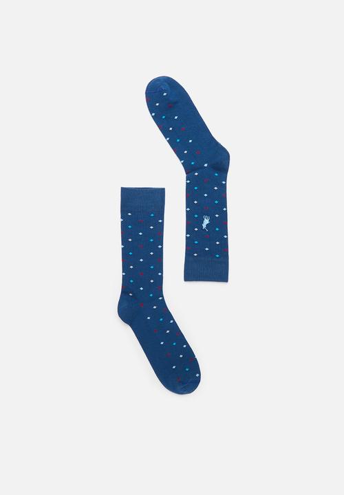POLO - Multi Dots Socks - Blue 