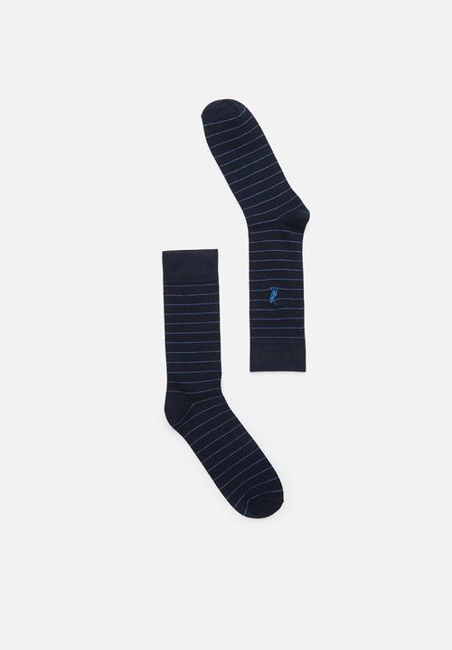 POLO - Striped Socks - Navy