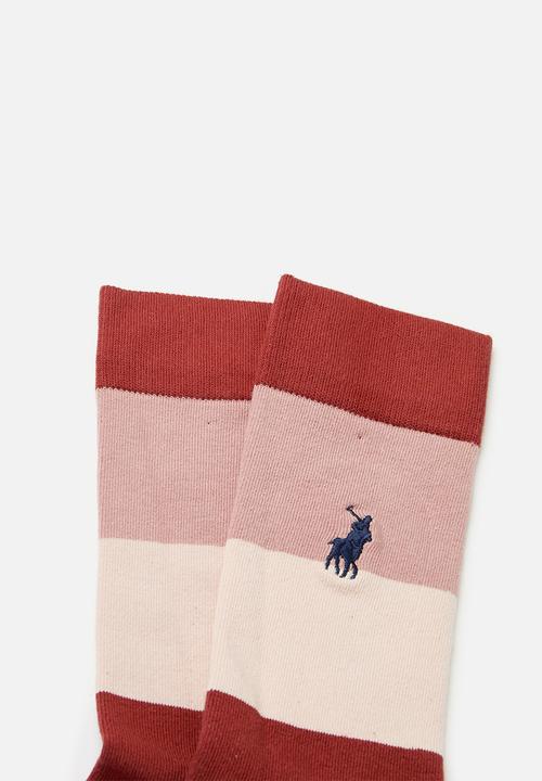 POLO - Stripe sock - coral