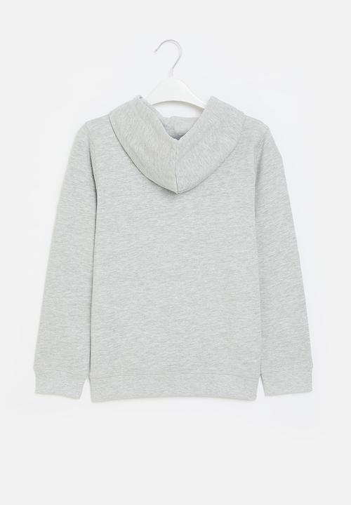 GUESS - Hooded fleece_core - light heather grey m90