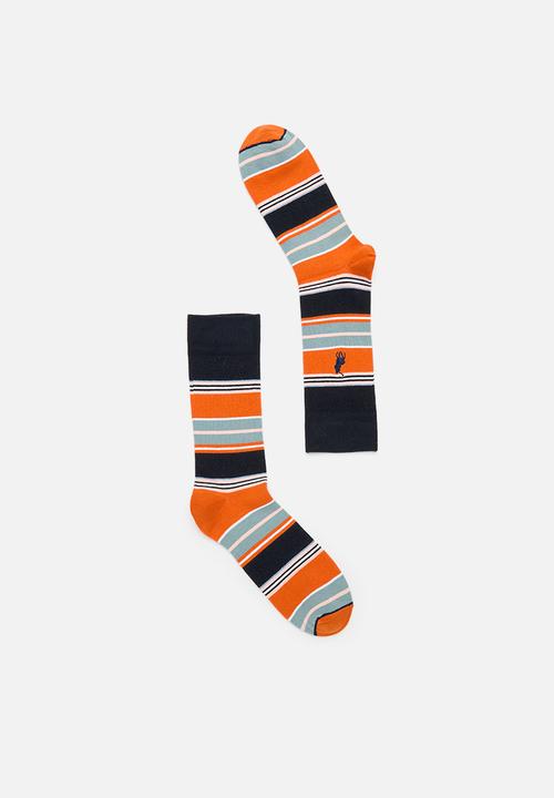 POLO - Striped Socks - Orange