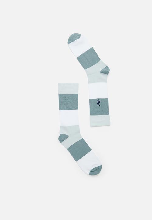 POLO - Striped Socks - Blue