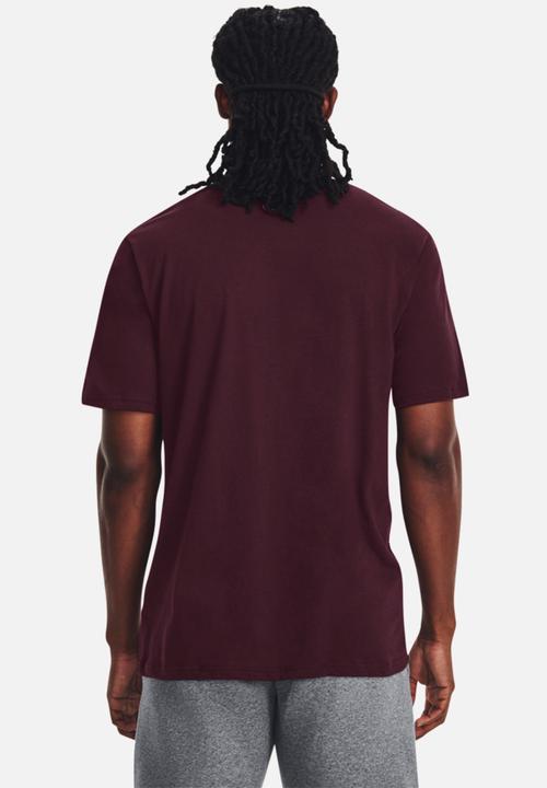 Under Armour - UA big logo fill ss tee - maroon 