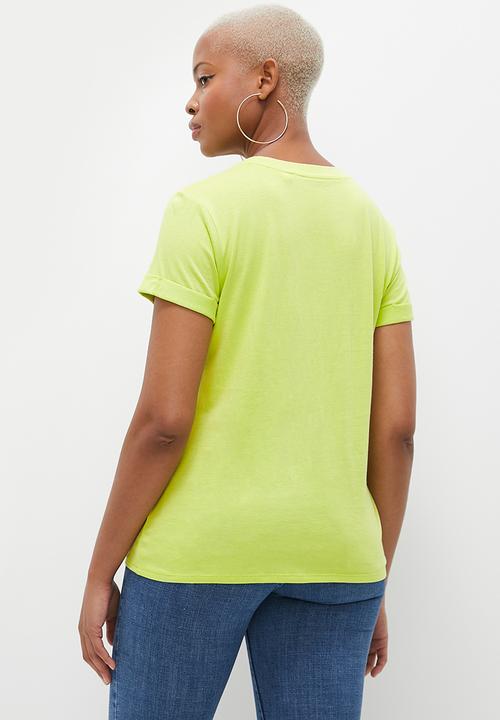 GUESS - Short sleeve guess palm tee - dusty kiwi