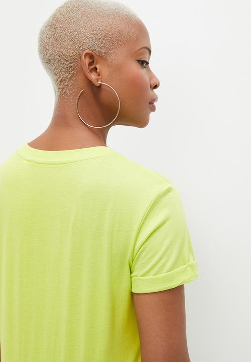 GUESS - Short sleeve guess palm tee - dusty kiwi