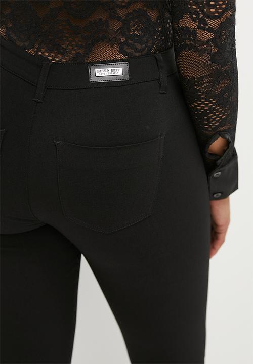 SISSY BOY - Reece: Mid Waist Skinny Leg - Black