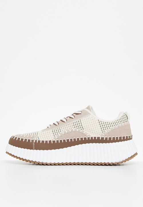 Madison® - Colourblock platform sneaker - beige multi