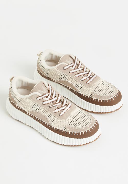 Madison® - Colourblock platform sneaker - beige multi
