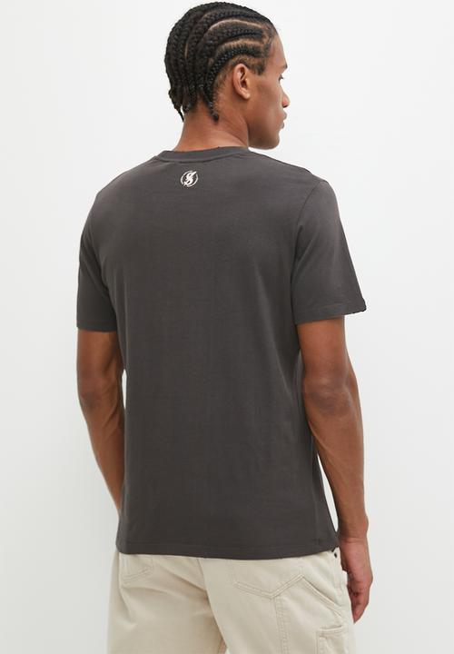 Superdry. - Retro rock graphic T-shirt - Carbon Grey
