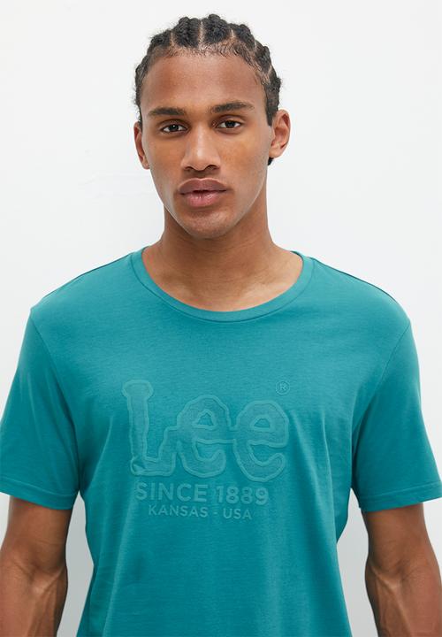 Lee  - Gel outline logo t - teal