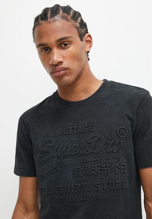 Superdry. - Embossed vl T-shirt - Jet Black