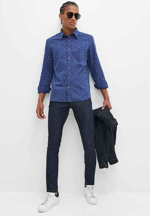 Ben Sherman - Indigo card print shirt - lndigo