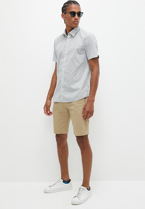 Ben Sherman - Geo tile short sleeve shirt - indigo